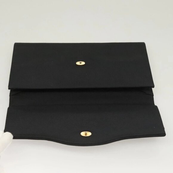 GUCCI Clutch Bag Nylon Black Gold Auth ep9712 - Picture 7 of 16